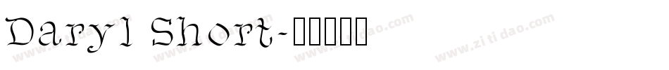 Daryl Short字体转换